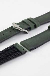 green leather strap watch 