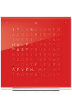 Load image into Gallery viewer, QLOCKTWO TOUCH Aluminium Desk Clock with CHERRY CAKE Acrylic Faceplate - Pewter &amp; Black