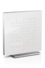 Load image into Gallery viewer, QLOCKTWO TOUCH Aluminium Desk Clock with VANILLA SUGAR Acrylic Faceplate - Pewter &amp; Black