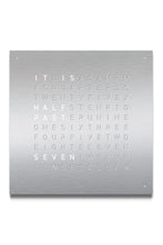 Load image into Gallery viewer, QLOCKTWO Wall Clock with STAINLESS STEEL Faceplate - Pewter &amp; Black