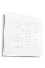 Load image into Gallery viewer, QLOCKTWO Wall Clock with VANILLA SUGAR Acrylic Faceplate - Pewter &amp; Black
