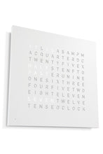 Load image into Gallery viewer, QLOCKTWO Wall Clock with WHITE PEPPER Stainless Steel Faceplate - Pewter &amp; Black