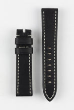 Load image into Gallery viewer, Rios1931 OXFORD Flat-Padded Vintage Leather Watch Strap in BLACK