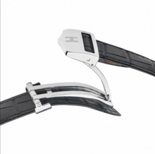 Load image into Gallery viewer, Hirsch SAVOIR Alligator Folding Deployment Watch Strap MATT BLACK 12 MM  Cartier