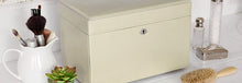Load image into Gallery viewer, LONDON Medium Jewellery Box &amp; Travel Case - Cream Leather - Pewter &amp; Black
