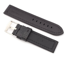 Load image into Gallery viewer, XL Firenze Parallel: Carbon Embossed Calf Leather Watch Strap BLACK for Panerai