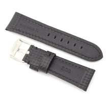 Load image into Gallery viewer, Firenze : Carbon Embossed Calf Leather Watch Strap BLACK for Panerai