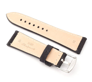 Marino : Canvas & Leather Watch Strap GREEN 24mm, 26mm