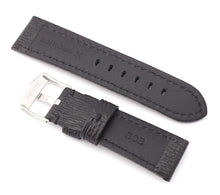 Load image into Gallery viewer, Firenze Genuine Shark Skin Leather Watch Strap for Panerai BROWN 24 mm - Pewter &amp; Black