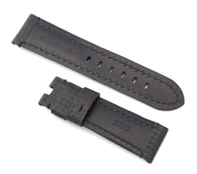 Load image into Gallery viewer, Firenze Deployment : Carbon Embossed Calf Leather Watch Strap BLACK  for Panerai