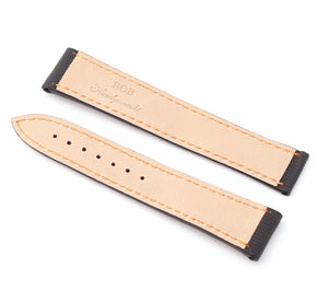 Marino Deployment : Nylon & Leather Watch Strap BLACK / ORANGE 20mm 22mm