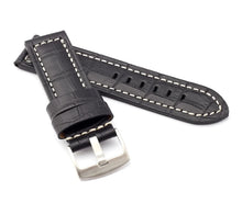 Load image into Gallery viewer, Firenze : Embossed Chunky Leather Watch Strap  GOLD BROWN  24 mm