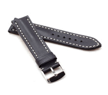 Load image into Gallery viewer, Marino : Saddle Leather Watch Strap BLACK