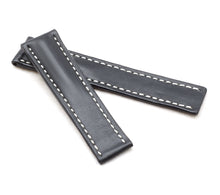 Load image into Gallery viewer, Marino Deployment : Saddle Leather Watch Strap BLACK
