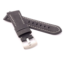 Load image into Gallery viewer, Vertigo : Buffalo Suede Leather Watch Strap BLACK 26 mm