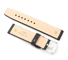 Load image into Gallery viewer, Marino Parallel : SHELL CORDOVAN Leather Watch Strap BLACK 22, 24 &amp; 26mm