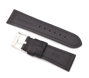 Firenze : Vintage Calf Leather Watch Strap BLACK for Panerai