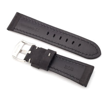 Load image into Gallery viewer, Vertigo : Buffalo Suede Watch Strap BLUE 26 mm - Pewter &amp; Black