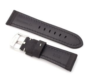 Vertigo : Buffalo Suede Watch Strap BLUE 26 mm - Pewter & Black