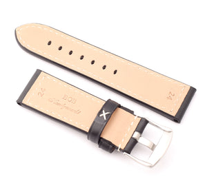 Marino: SHELL CORDOVAN Leather Watch Strap - BROWN.