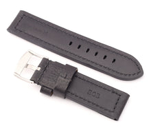 Load image into Gallery viewer, Firenze Parallel : Vintage Calf Leather Watch Strap BLACK for Panerai