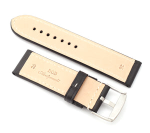 Marino Parallel : Luxury Saddle Leather Watch Strap BROWN 20mm 22mm