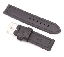 Load image into Gallery viewer, Firenze Parallel : Calf Leather padded Watch Strap DARK BROWN 24 mm