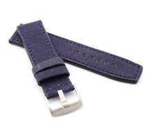 Load image into Gallery viewer, Marino Parallel : Canvas &amp; Leather Watch Strap BLUE 24mm, 26mm