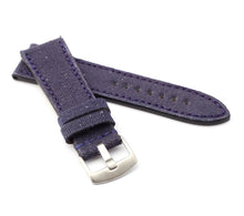 Load image into Gallery viewer, Marino : Canvas &amp; Leather Watch Strap BLUE 24mm, 26mm