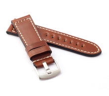 Load image into Gallery viewer, Marino: SHELL CORDOVAN Leather Watch Strap Gold Brown