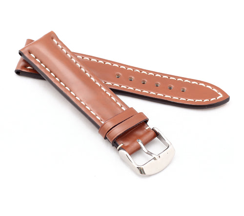 Marino : Shell Cordovan Leather Watch Strap COGNAC BROWN