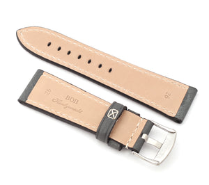 Marino: VINTAGE CALF Saddle Leather Watch Strap - BLACK