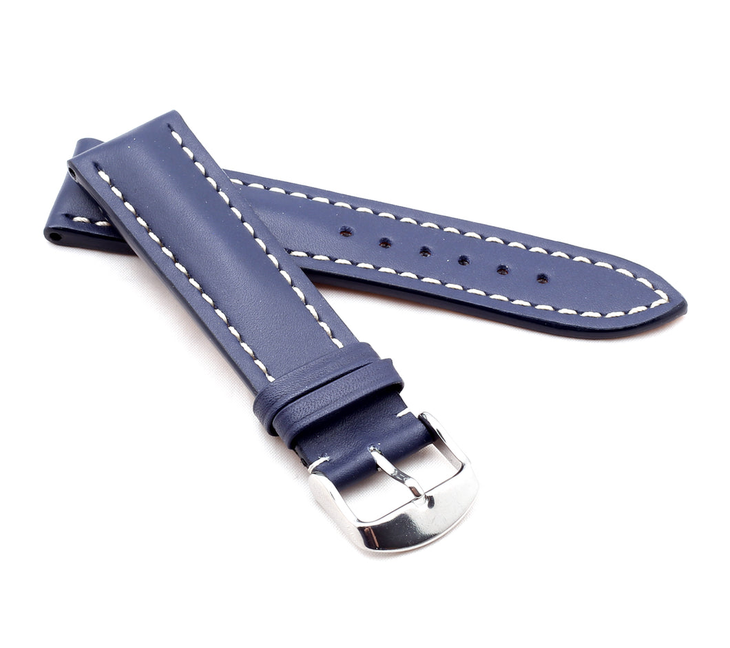 Marino : Saddle Leather Watch Strap BLUE