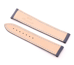 Marino Deployment : Saddle Leather Watch Strap BLUE 22mm