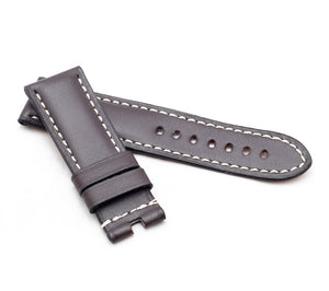 Marino Deployment : Calf Saddle Leather Watch Strap Brown 24mm