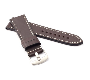 Marino : Premium Calf Saddle Leather Watch Strap DARK BROWN 24mm, 26mm