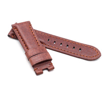 Load image into Gallery viewer, Firenze Deployment : Vintage Calf Leather clasp Watch Strap BROWN 24 mm