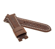 Load image into Gallery viewer, Vertigo Deployment  : Buffalo Suede leather Watch Strap for clasp  BLACK 24 mm