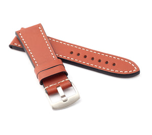 Marino : Premium Calf Saddle Leather Watch Strap LIGHT BROWN 24mm 26mm