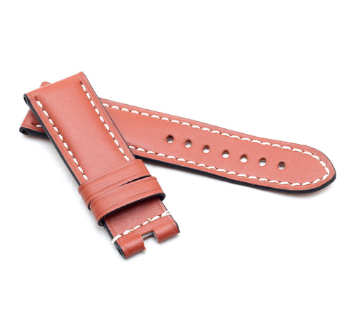 Marino Deployment : Calf Saddle Leather Watch Strap GOLD BROWN
