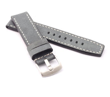 Load image into Gallery viewer, Marino Parallel : VINTAGE CALF Saddle Leather Watch Strap GREY 22mm