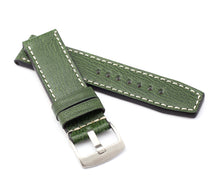 Load image into Gallery viewer, Marino Parallel : VINTAGE CALF Saddle Leather Watch Strap GREEN 22, 24, 26mm