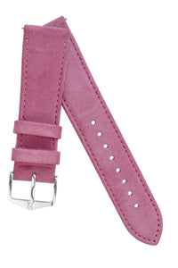 Hirsch Osiris Limited Edition Calf Leather With Nubuck Effect Watch Strap in Bordeaux Mauve
