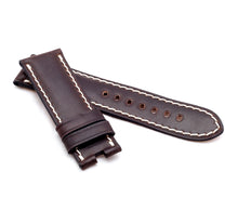 Load image into Gallery viewer, Marino Deployment: SHELL CORDOVAN Leather Watch Strap BROWN 24mm