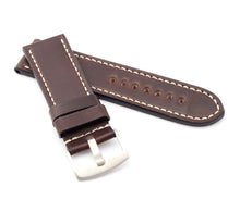 Load image into Gallery viewer, Marino Parallel : SHELL CORDOVAN Leather Watch Strap BROWN 22, 24 &amp; 26mm