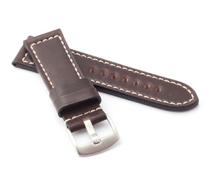 Marino: SHELL CORDOVAN Leather Watch Strap BROWN. 24mm, 26mm