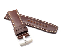 Load image into Gallery viewer, Marino Parallel : SHELL CORDOVAN Leather Watch Strap BROWN 22, 24 &amp; 26mm