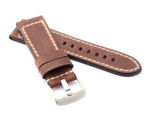 Load image into Gallery viewer, Marino Parallel : VINTAGE CALF Saddle Leather Watch Strap BROWN 24, 26mm