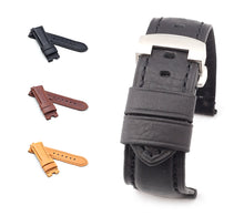 Load image into Gallery viewer, Firenze Deployment : Vintage Calf Leather Watch Strap GOLD BROWN Panerai 22, 24,
